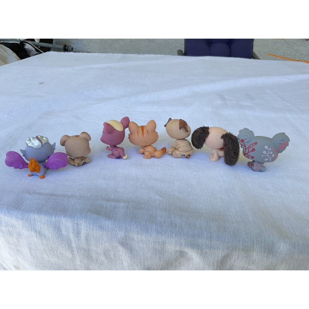 Littlest Pet Shop LPS Lot of 7 Cat 649 Dog 1342 Basset Hound 2413 Koala Kangaroo - Picture 3 of 16